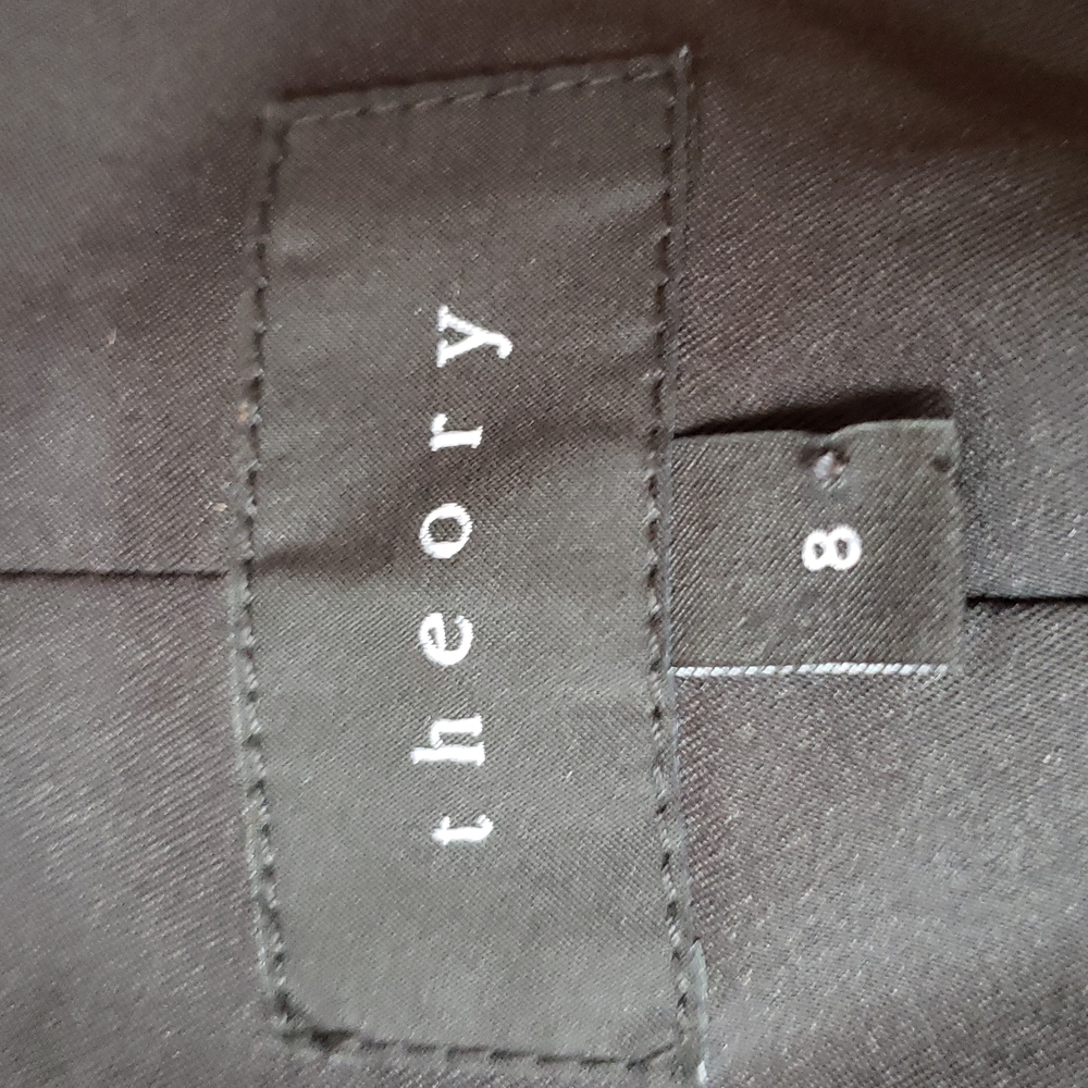 Theory open front wool blend Lanai stretch black jacket size 10 - Picture 9 of 14